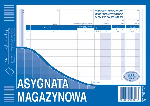 378-3 Asygnata magazynowa