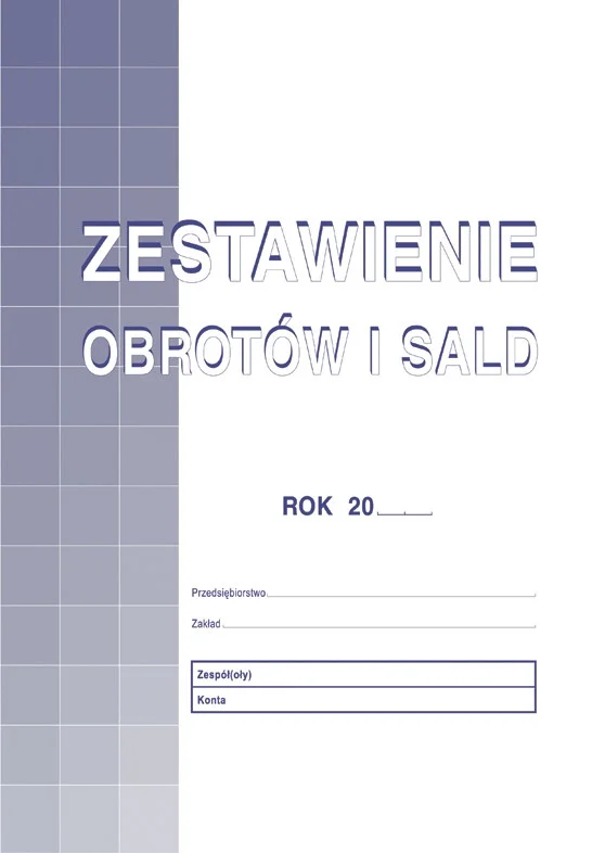 425-1 Zestawienie obrotów i sald