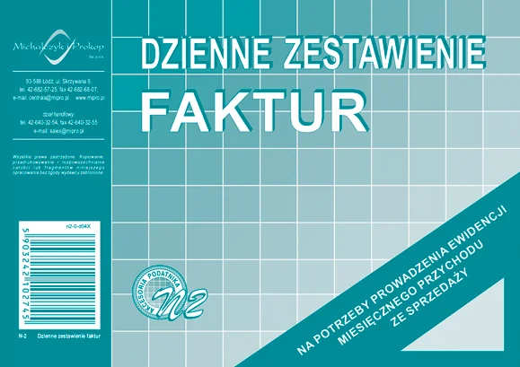 N-2 Dzienne zestawienie faktur